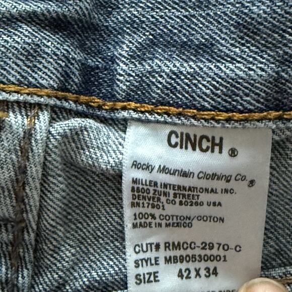 Cinch Men's Jeans Black Label Loose Slightly Tapered 42x34 Cowboy Western - Picture 8 of 10